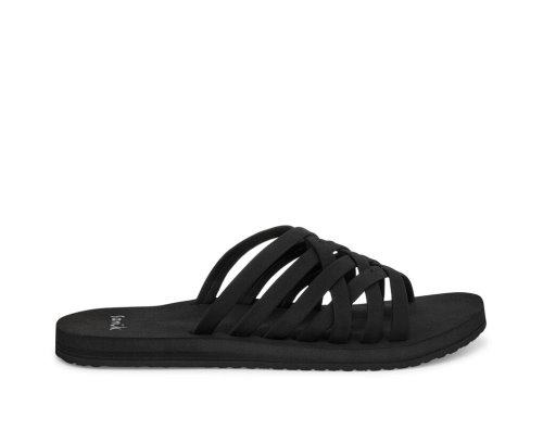 Sanuk Womens Rio Slide Black Sandals | URHPWY164